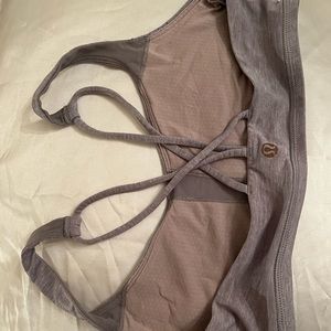 Grey lulu lemon sports bra